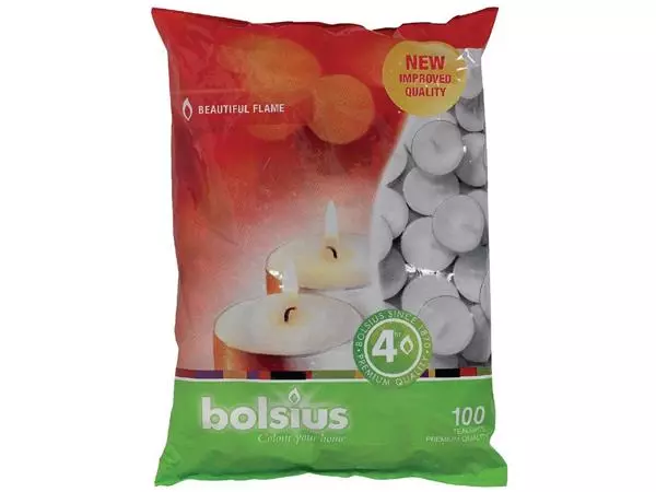 Een Bolsius theelichten 4 uur (100 stuks) koop je bij ShopXPress