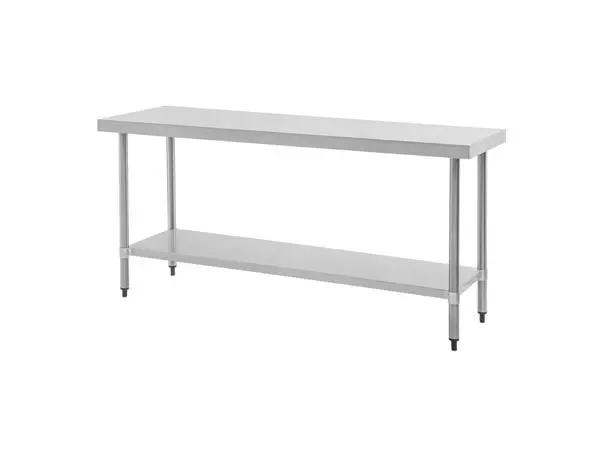 Een Vogue RVS werktafel zonder achteropstand 90x180x60cm koop je bij ShopXPress