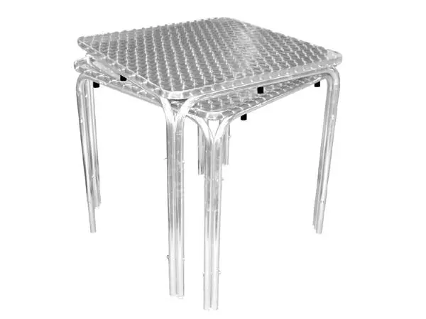 Een Bolero stapelbare vierkante RVS tafel 70cm koop je bij ShopXPress