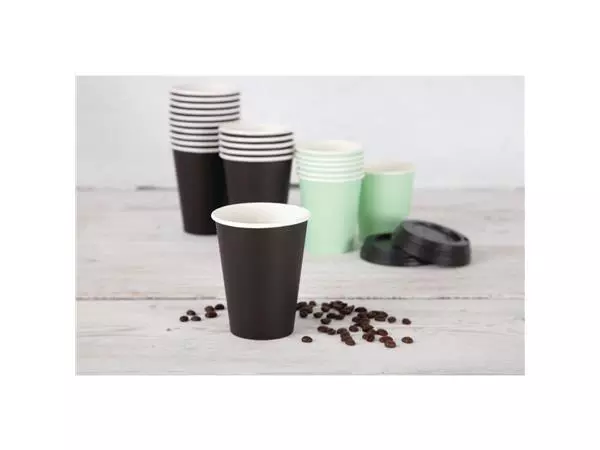 Een Fiesta Recyclable koffiebekers enkelwandig zwart 34cl (50 stuks) koop je bij ShopXPress