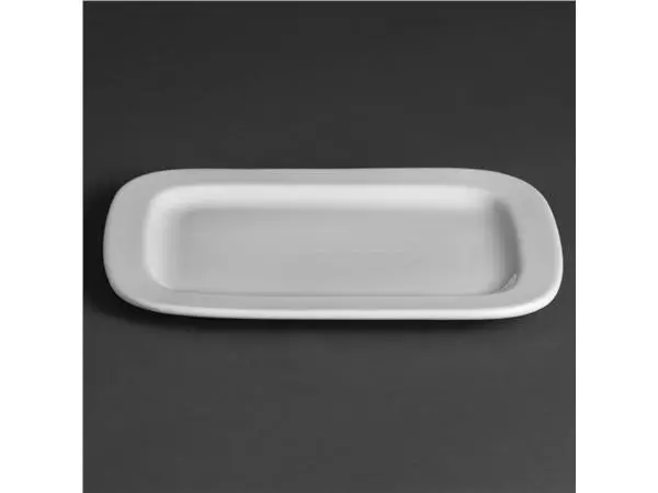 Een Olympia Whiteware ronde rechthoekige borden 230 mm (pak van 12) koop je bij ShopXPress