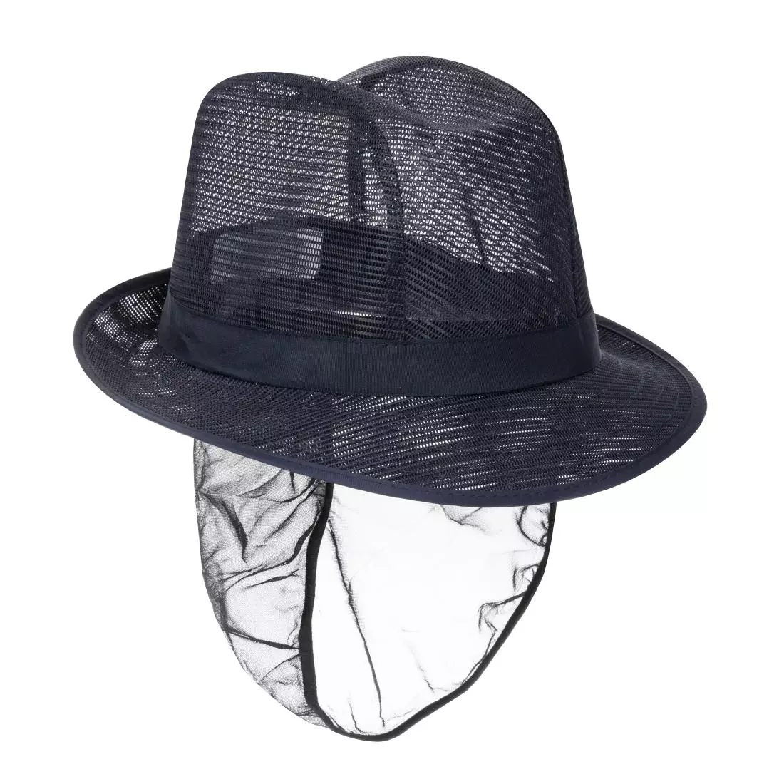 Een Trilby hoed met haarnetje blauw S koop je bij ShopXPress