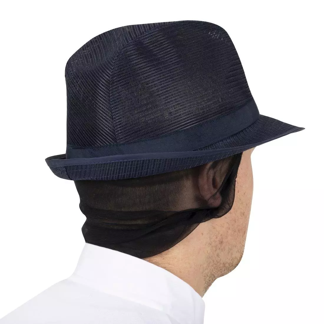 Een Trilby hoed met haarnetje blauw S koop je bij ShopXPress