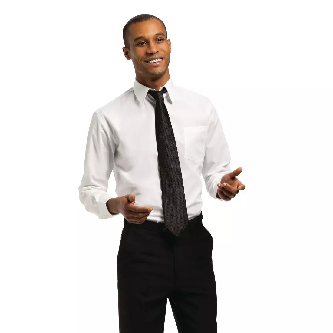 Een Uniform Works unisex overhemd lange mouw wit S koop je bij ShopXPress