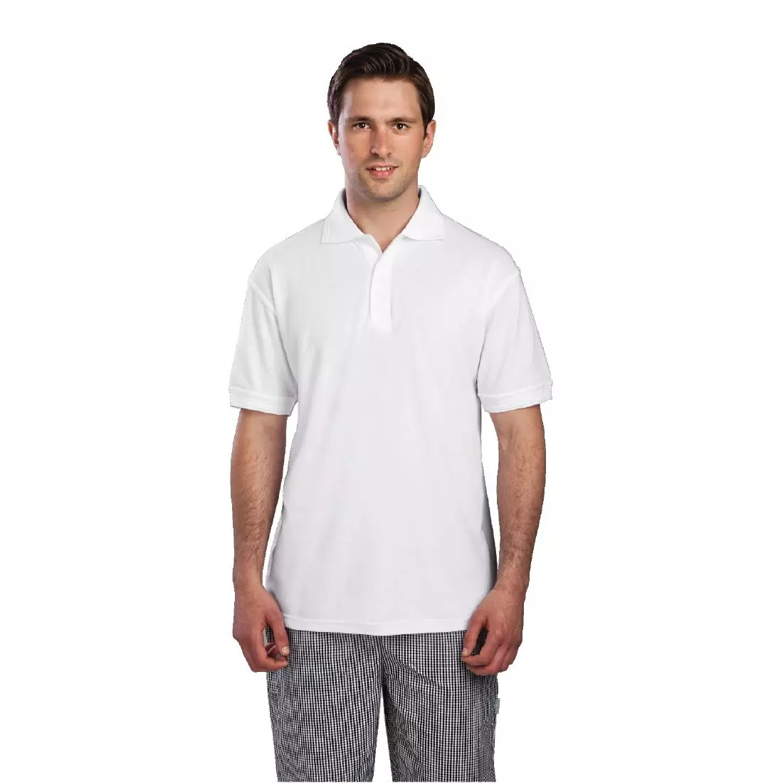 Een Unisex poloshirt wit L koop je bij ShopXPress