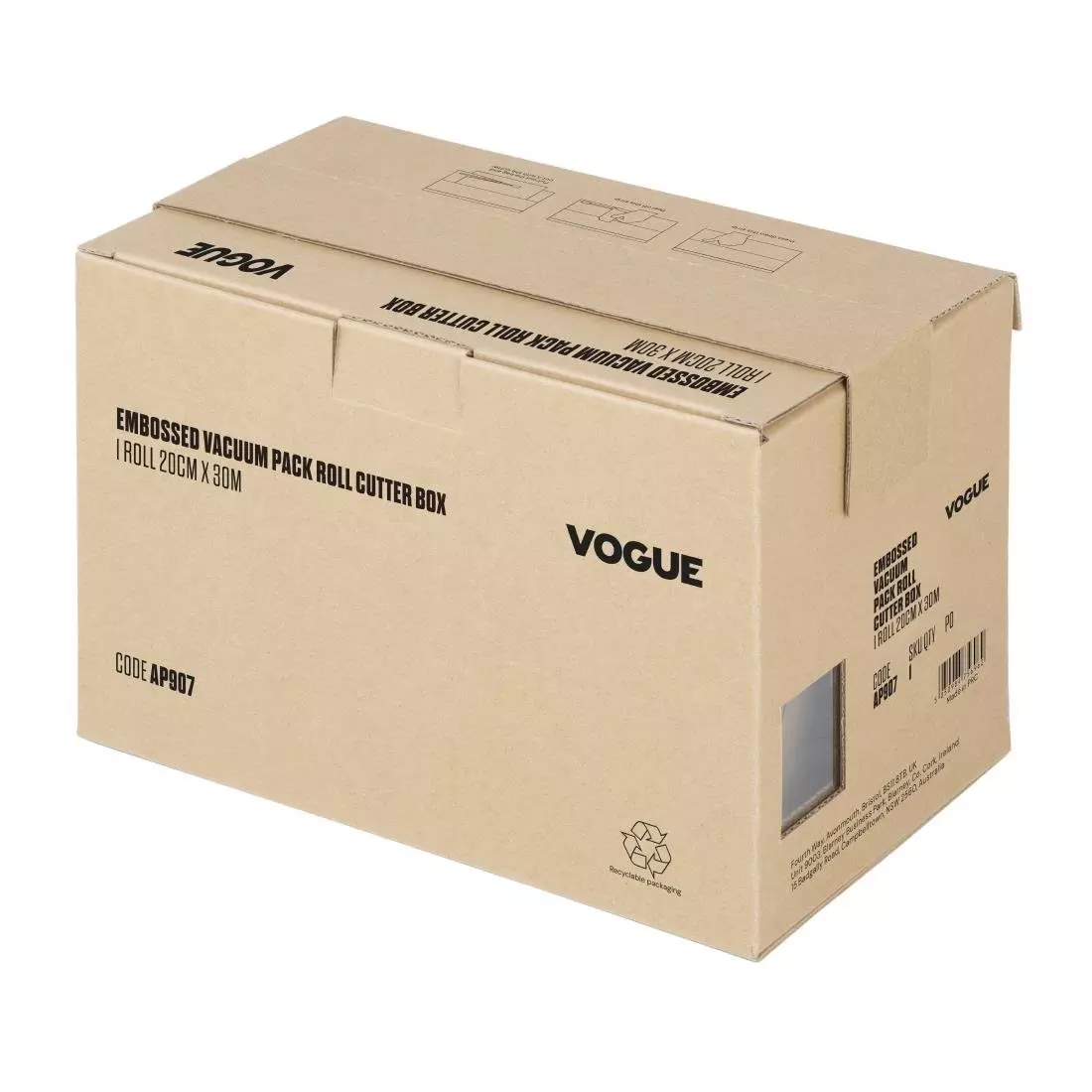 Een Vogue vacuümverpakkingsrol met snijbox (reliëf) 200 mm breed koop je bij ShopXPress