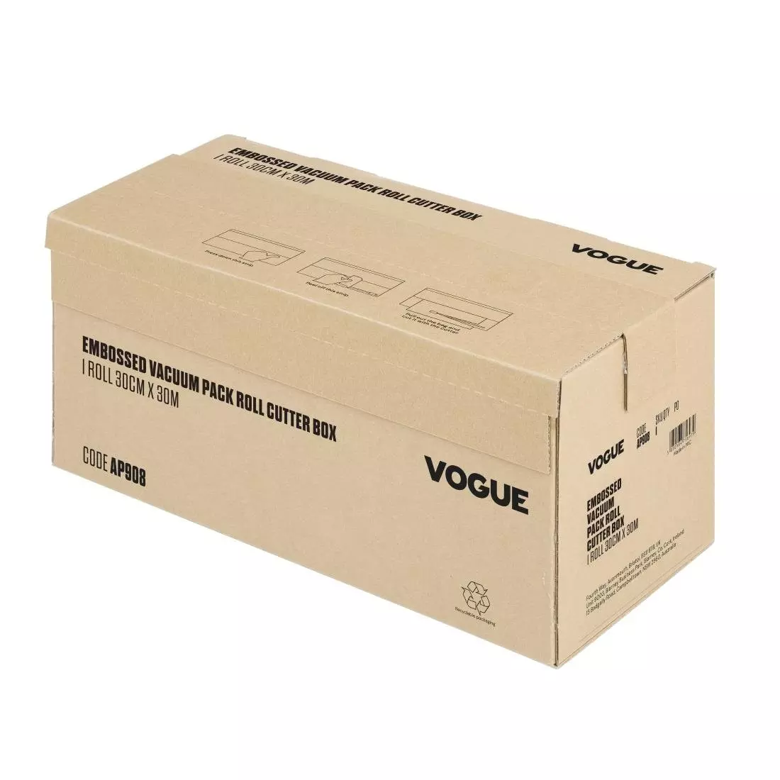 Een Vogue vacuümverpakkingsrol met snijbox (reliëf) 300 mm breed koop je bij ShopXPress