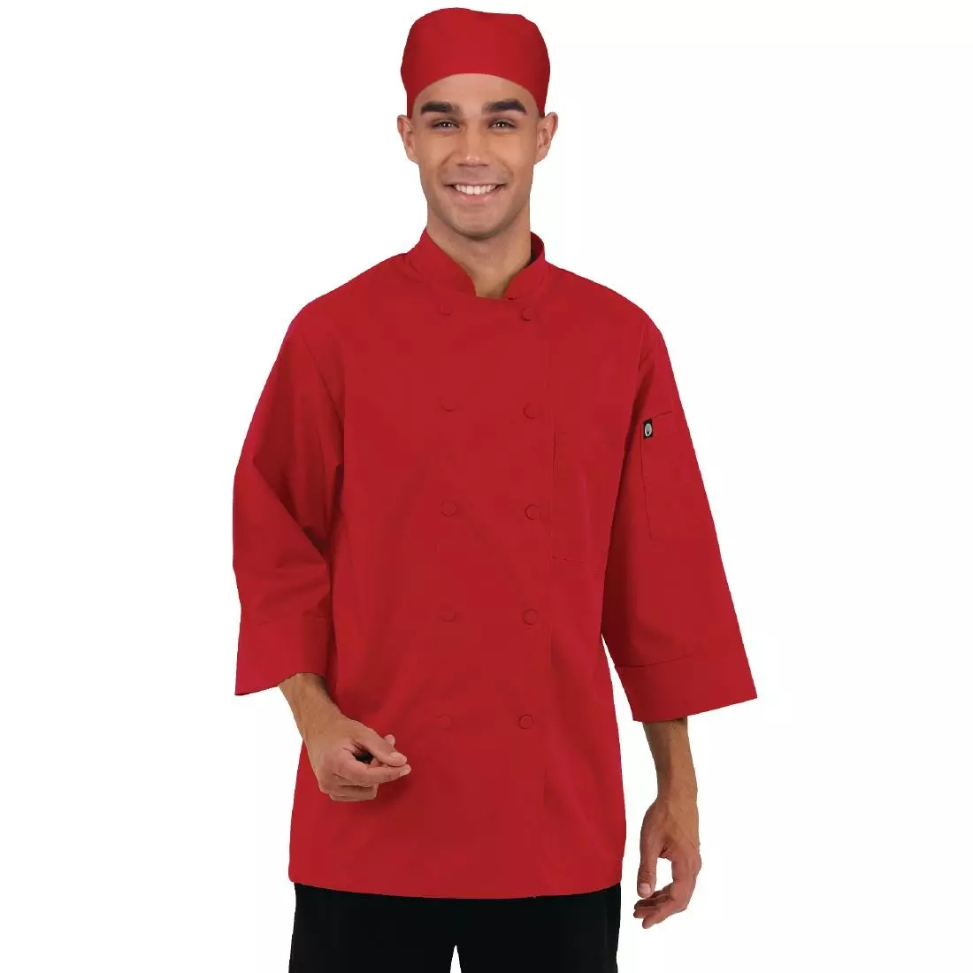 Een Chef Works unisex koksbuis rood S koop je bij ShopXPress