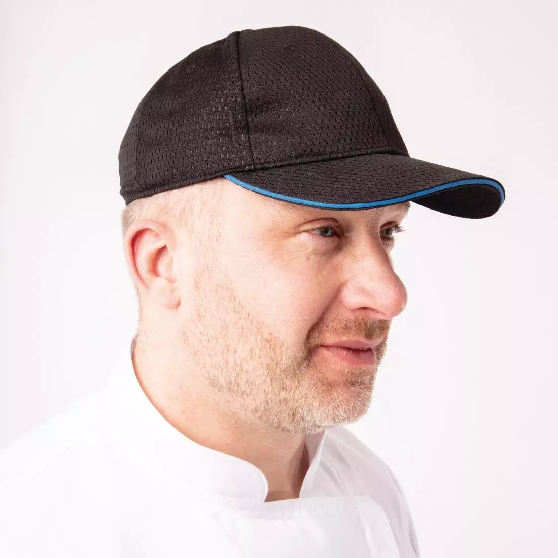 Een Chef Works Cool Vent baseball cap zwart en blauw koop je bij ShopXPress