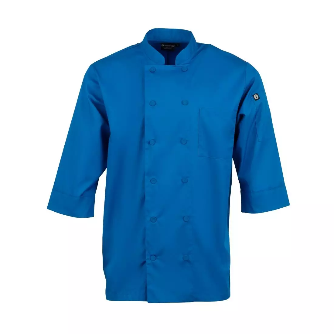 Een Chef Works unisex koksbuis blauw M koop je bij ShopXPress