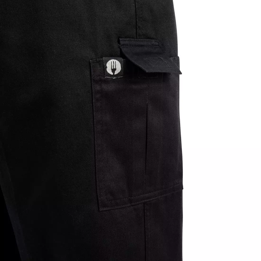 Een Chef Works unisex slim fit cargo broek zwart L koop je bij ShopXPress