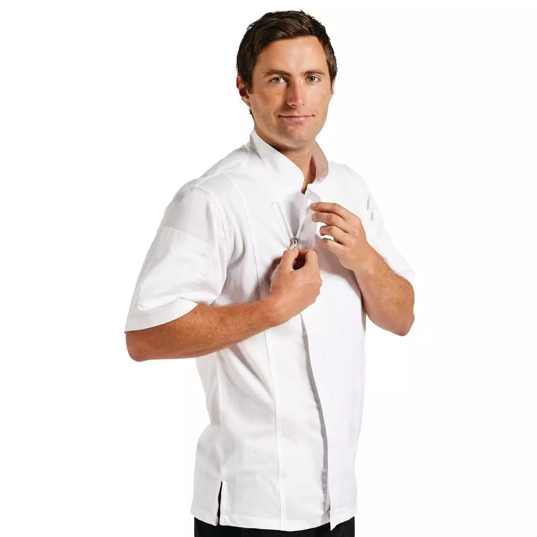 Een Chef Works Springfield unisex koksbuis met rits wit XL koop je bij ShopXPress