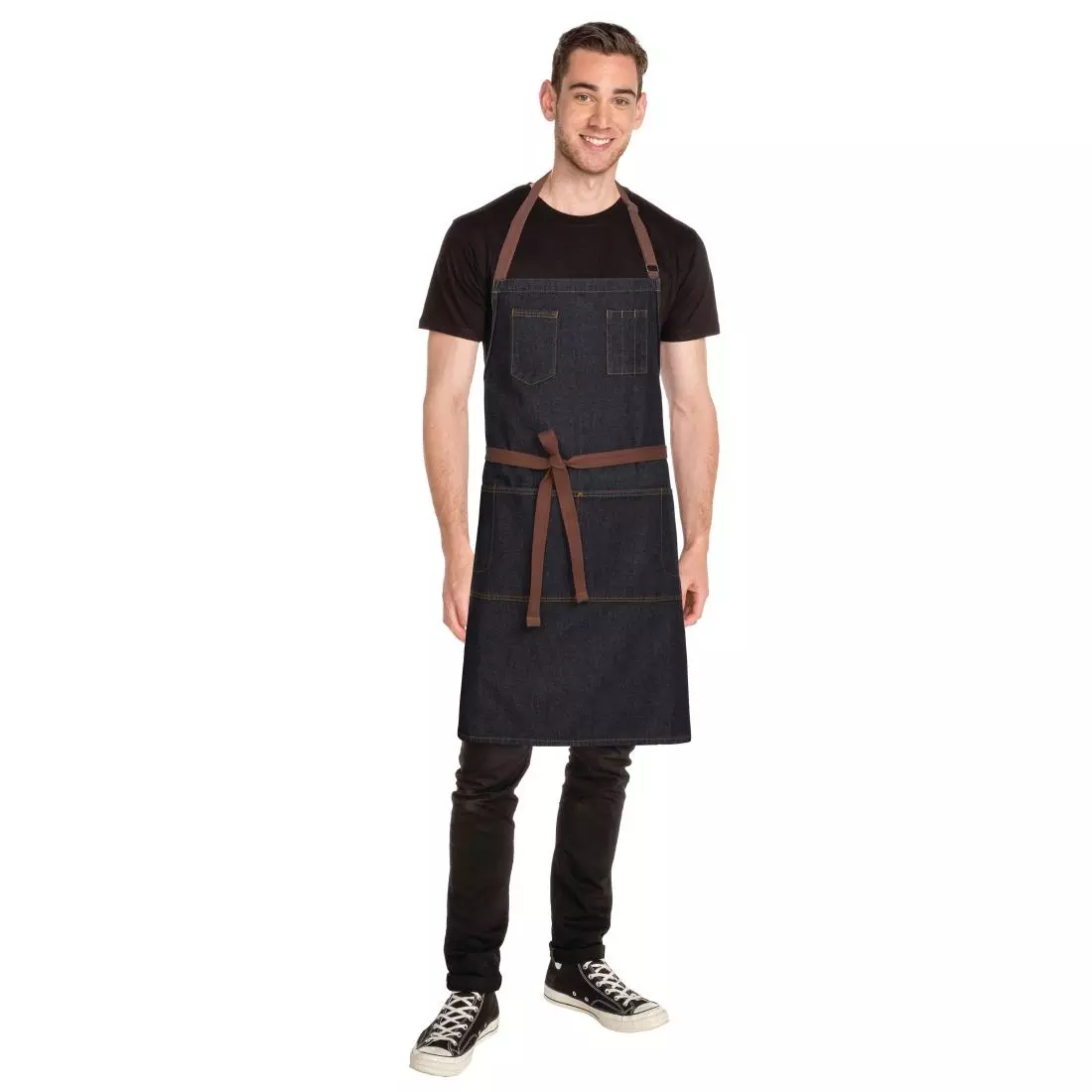 Een Chef Works Urban Memphis halterschort zwart koop je bij ShopXPress