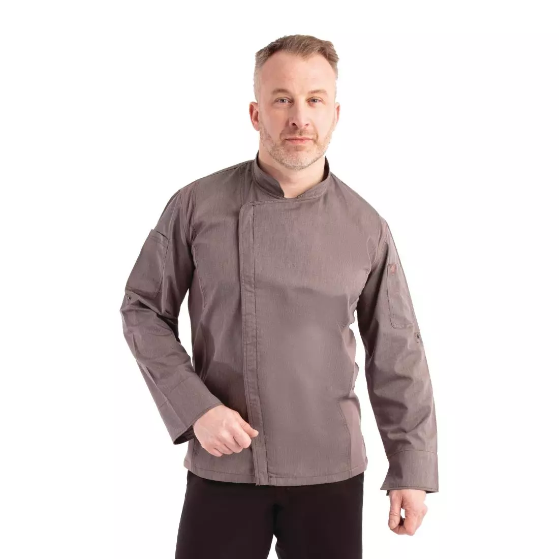 Een Chef Works Urban Hartford unisex koksbuis met rits lange mouw grijs L koop je bij ShopXPress