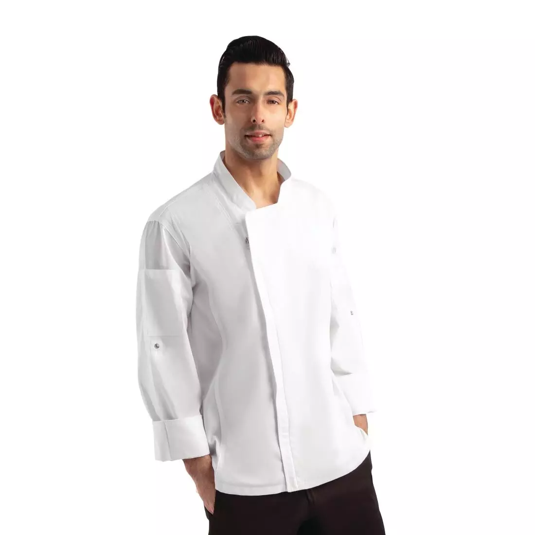 Een Chef Works Urban Hartford unisex koksbuis met rits lange mouw wit L koop je bij ShopXPress