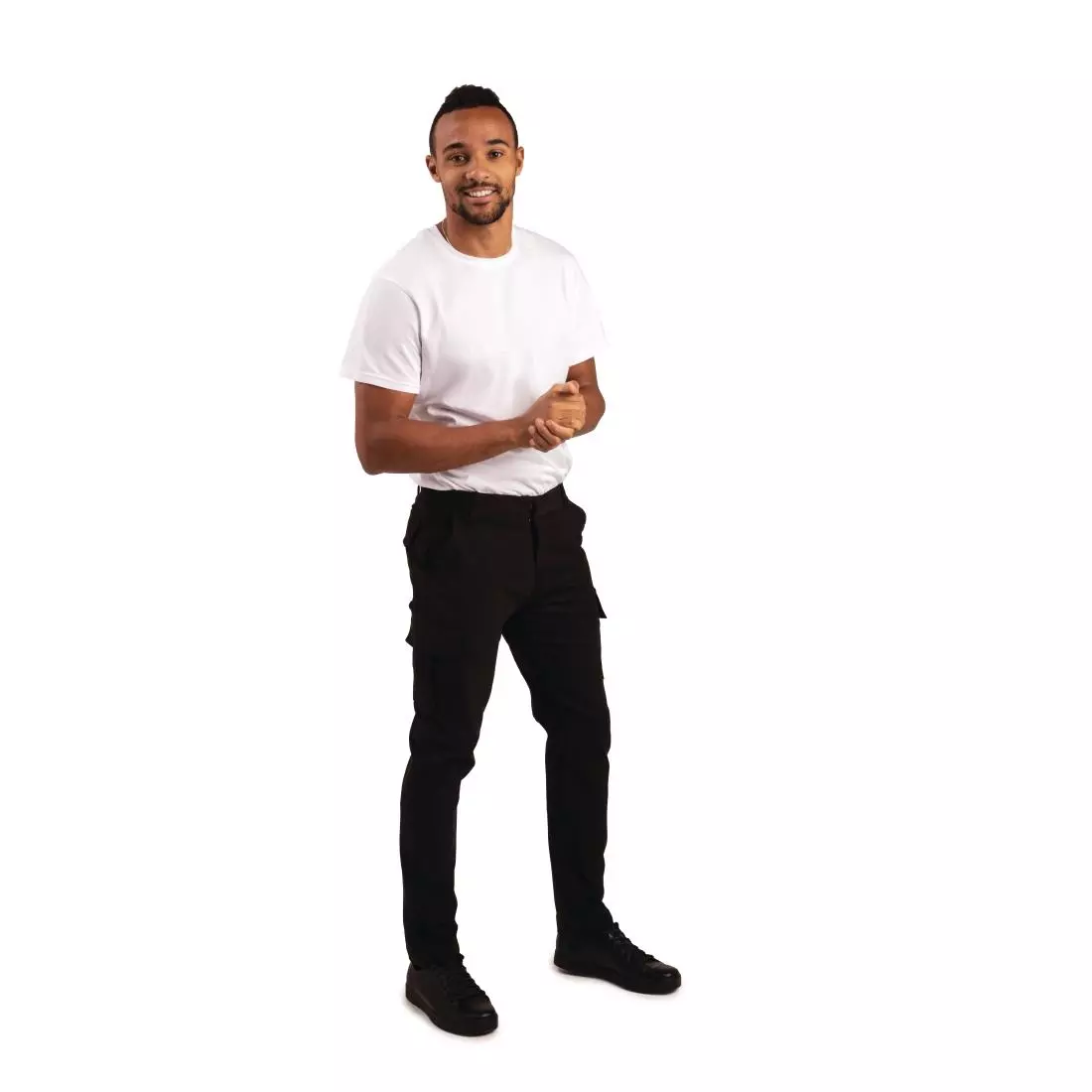 Een Slim fit stretch cargo broek zwart 34 koop je bij ShopXPress