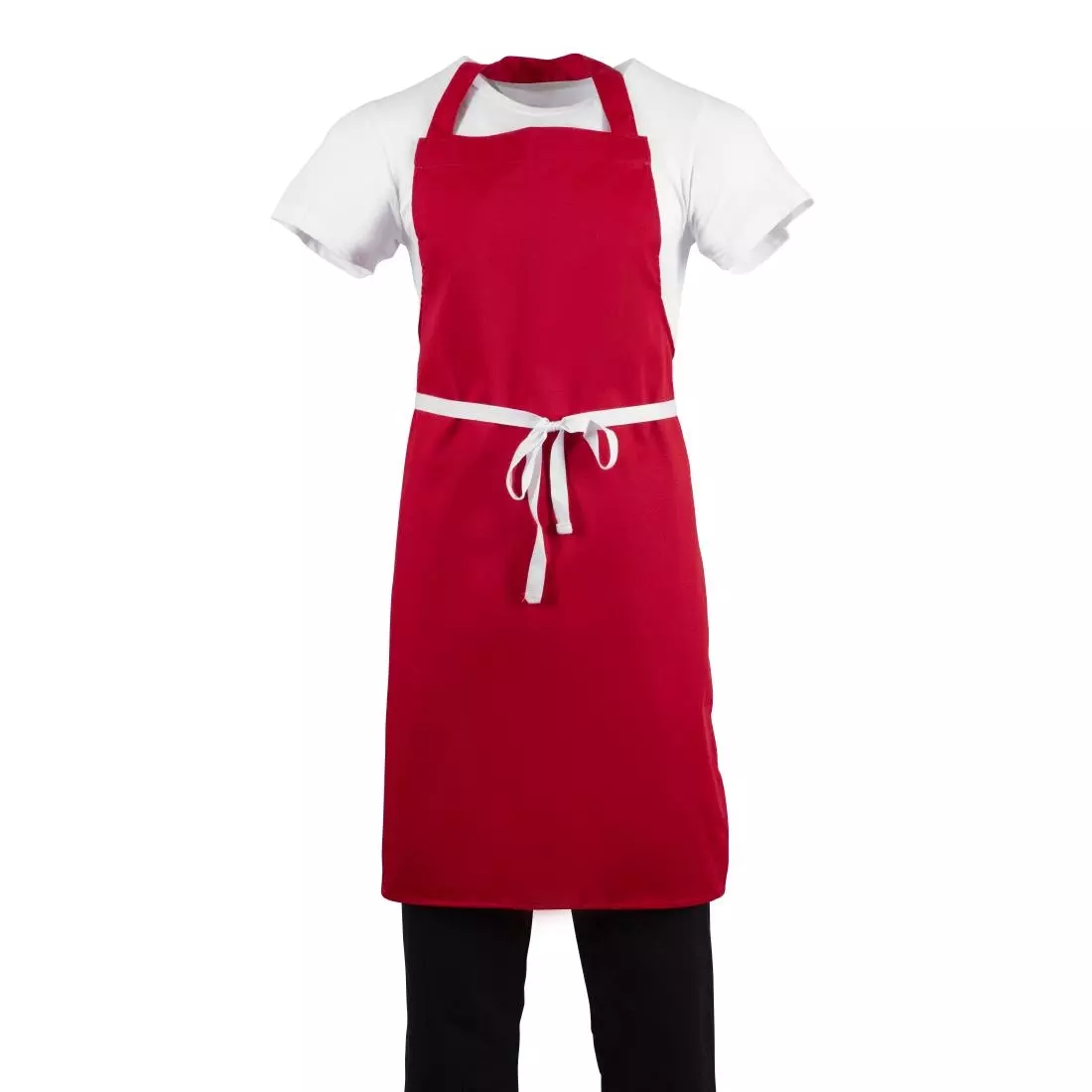 Een Whites halterschort polyester-katoen rood koop je bij ShopXPress