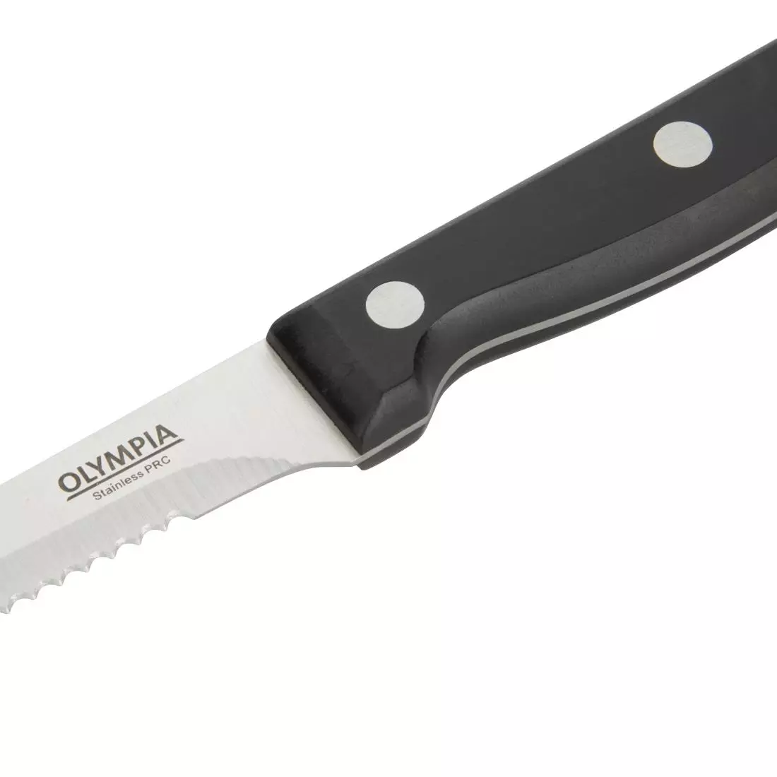 Een Olympia steakmessen zwart heft 21,5cm (12 stuks) koop je bij ShopXPress