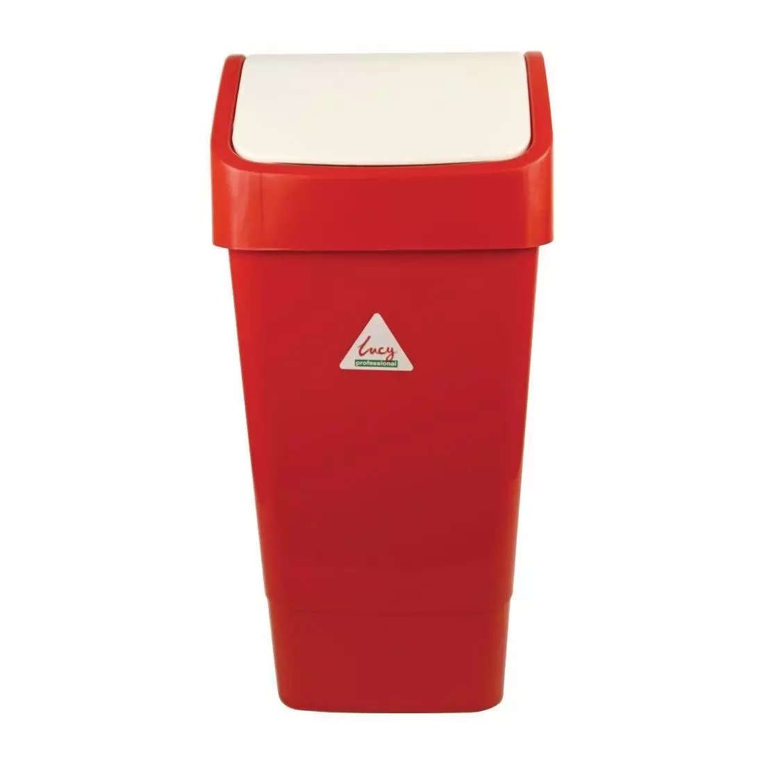 Een SYR afvalbak met schommeldeksel rood koop je bij ShopXPress