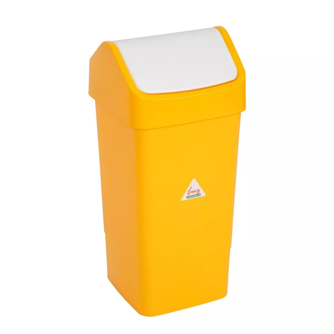 Een SYR afvalbak met schommeldeksel geel koop je bij ShopXPress