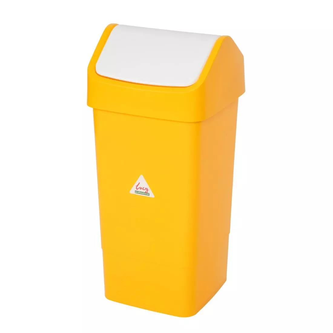 Een SYR afvalbak met schommeldeksel geel koop je bij ShopXPress