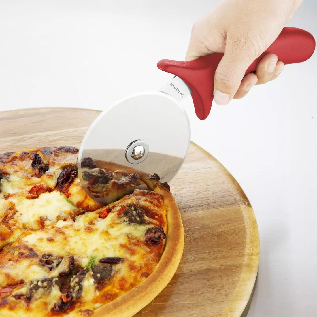 Een Hygiplas pizzawiel rood 10cm koop je bij ShopXPress