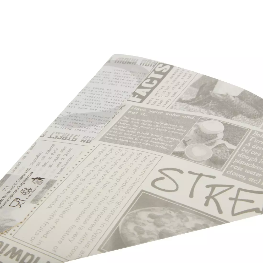 Een Colpac biologisch afbreekbare friteszakken met krantenprint (1000 stuks) koop je bij ShopXPress