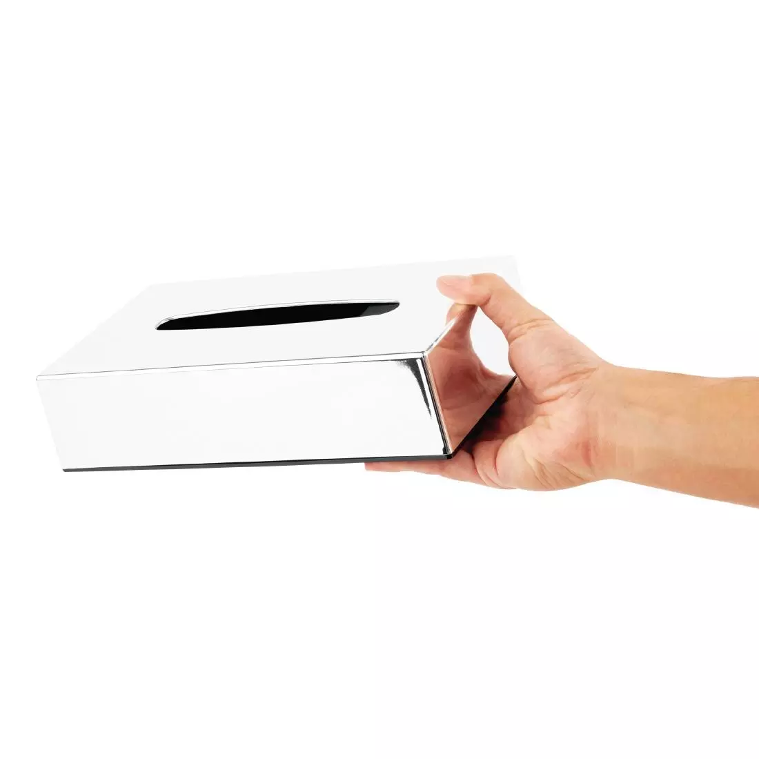 Een Bolero rechthoekige tissuebox van chroom koop je bij ShopXPress