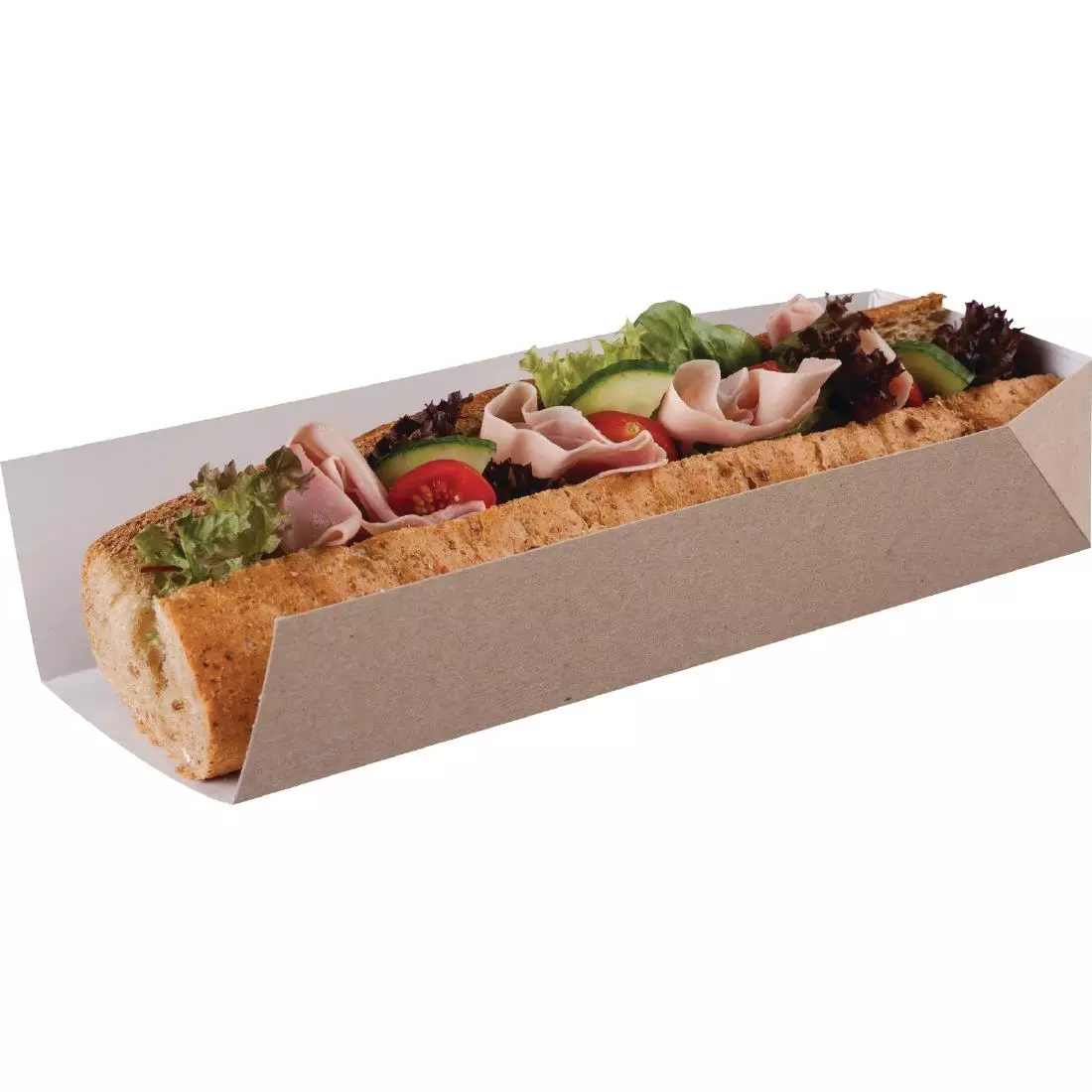 Een Composteerbare baguettedoosjes met open zijde 25cm (500 stuks) koop je bij ShopXPress