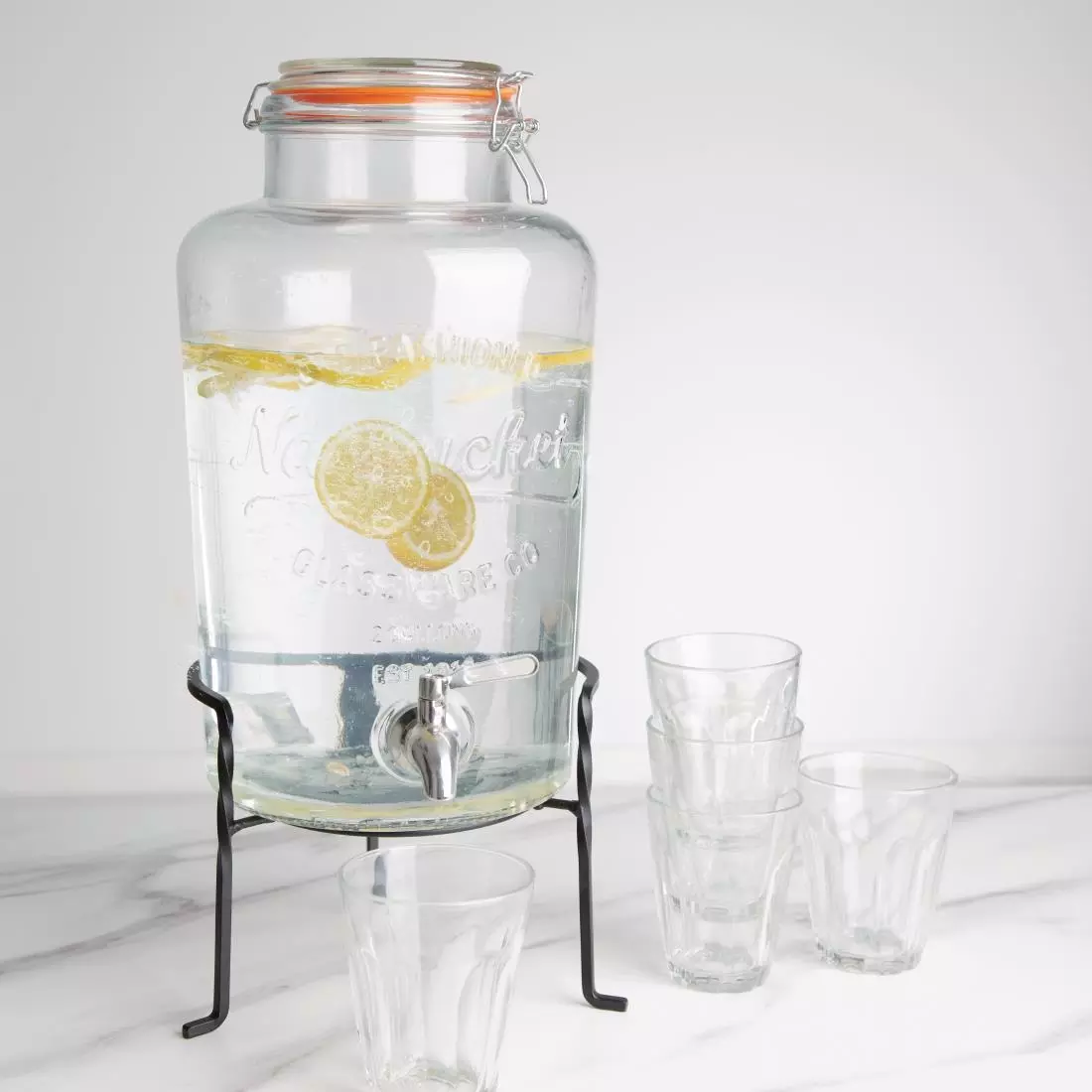 Een Olympia Nantucket vintage drankdispenser met standaard 8,5L koop je bij ShopXPress