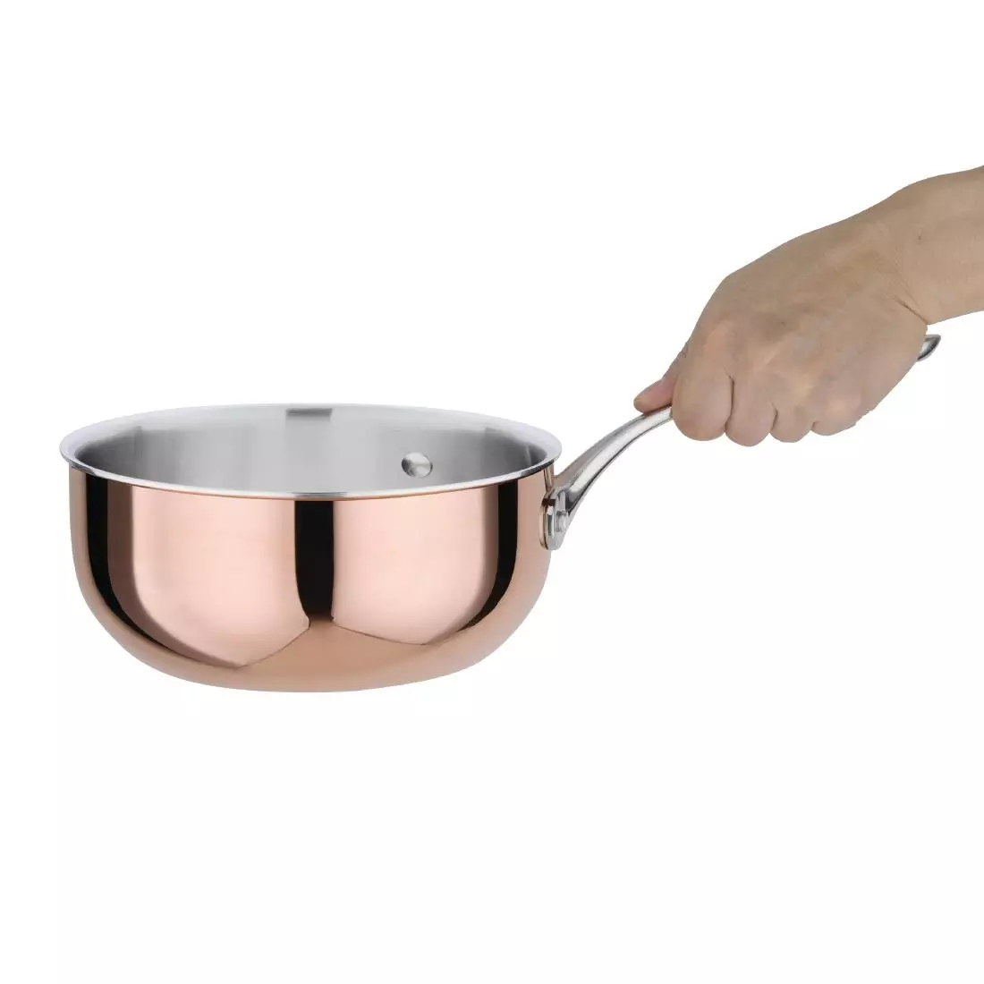 Een Vogue Triwall koperen inductie sauteuse conisch 20cm koop je bij ShopXPress