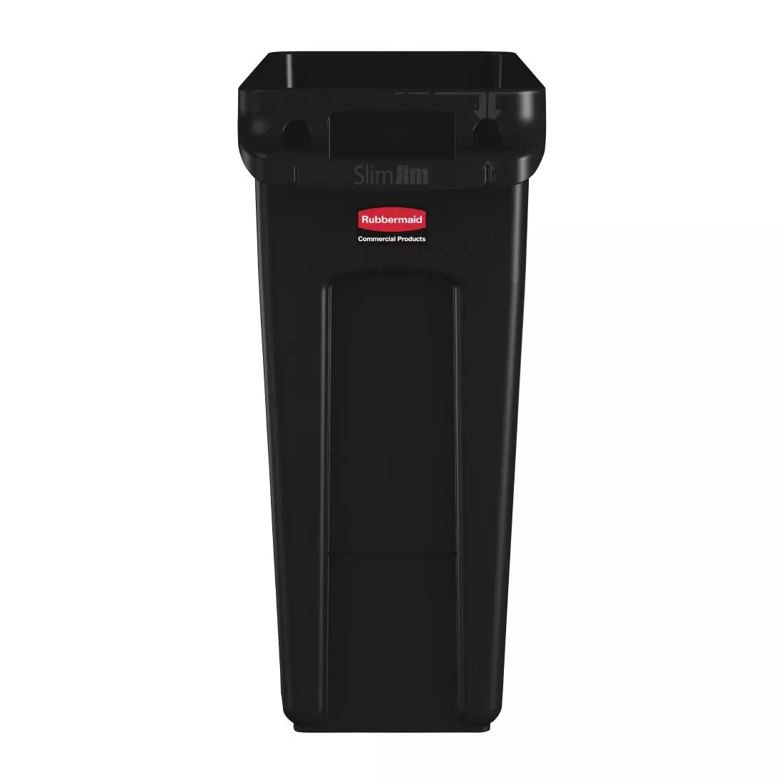 Een Rubbermaid Slim Jim afvalbak met ventilatiekanalen zwart 60L koop je bij ShopXPress