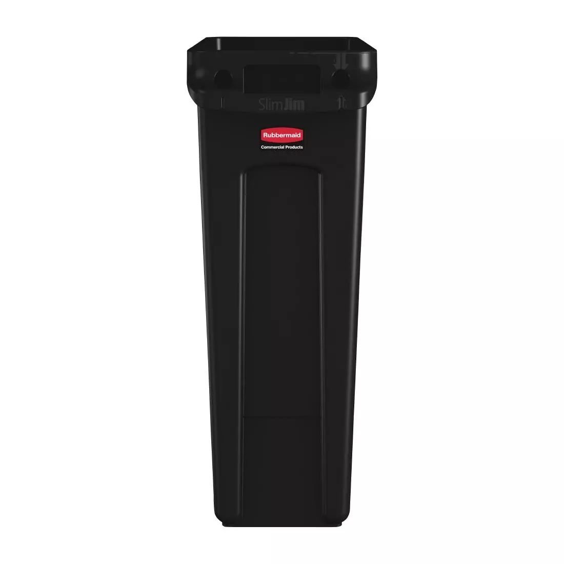 Een Rubbermaid Slim Jim afvalbak met ventilatiekanalen zwart 87L koop je bij ShopXPress