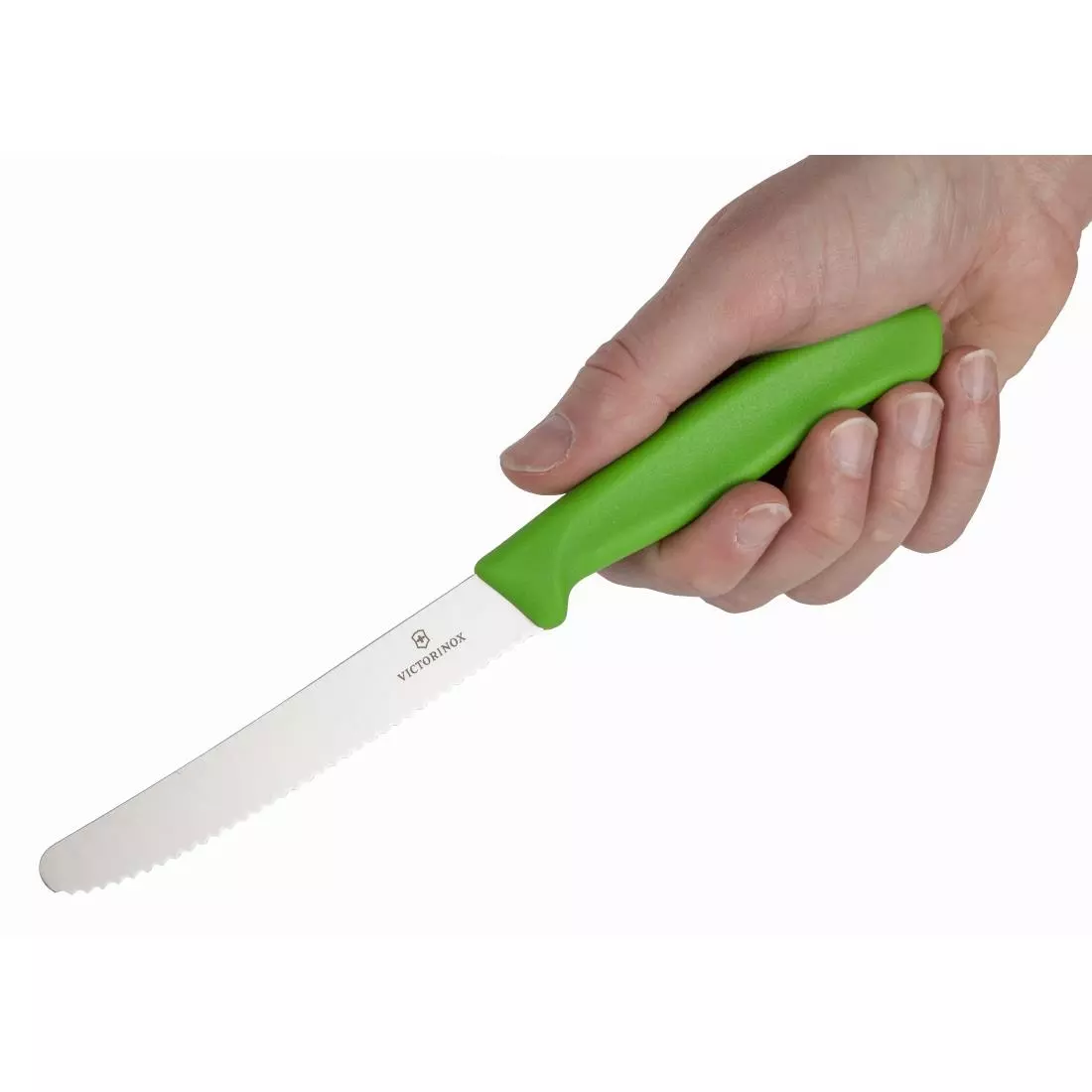 Een Victorinox gekarteld tomatenmes groen 11cm koop je bij ShopXPress