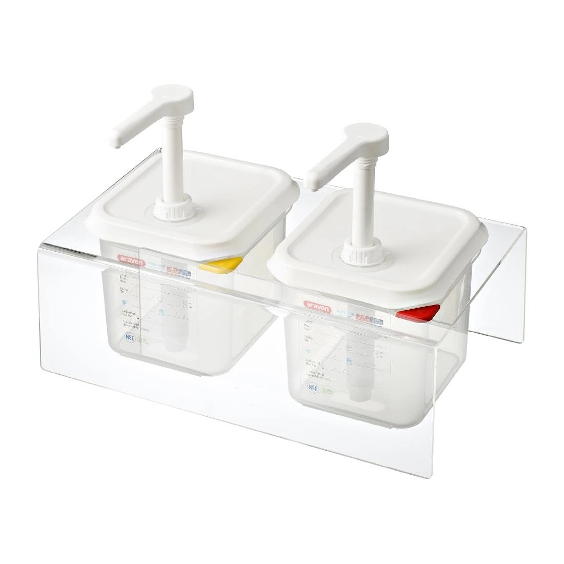 Een Araven sausdispensers GN 1/6 transparant 2,6L (2 stuks) koop je bij ShopXPress