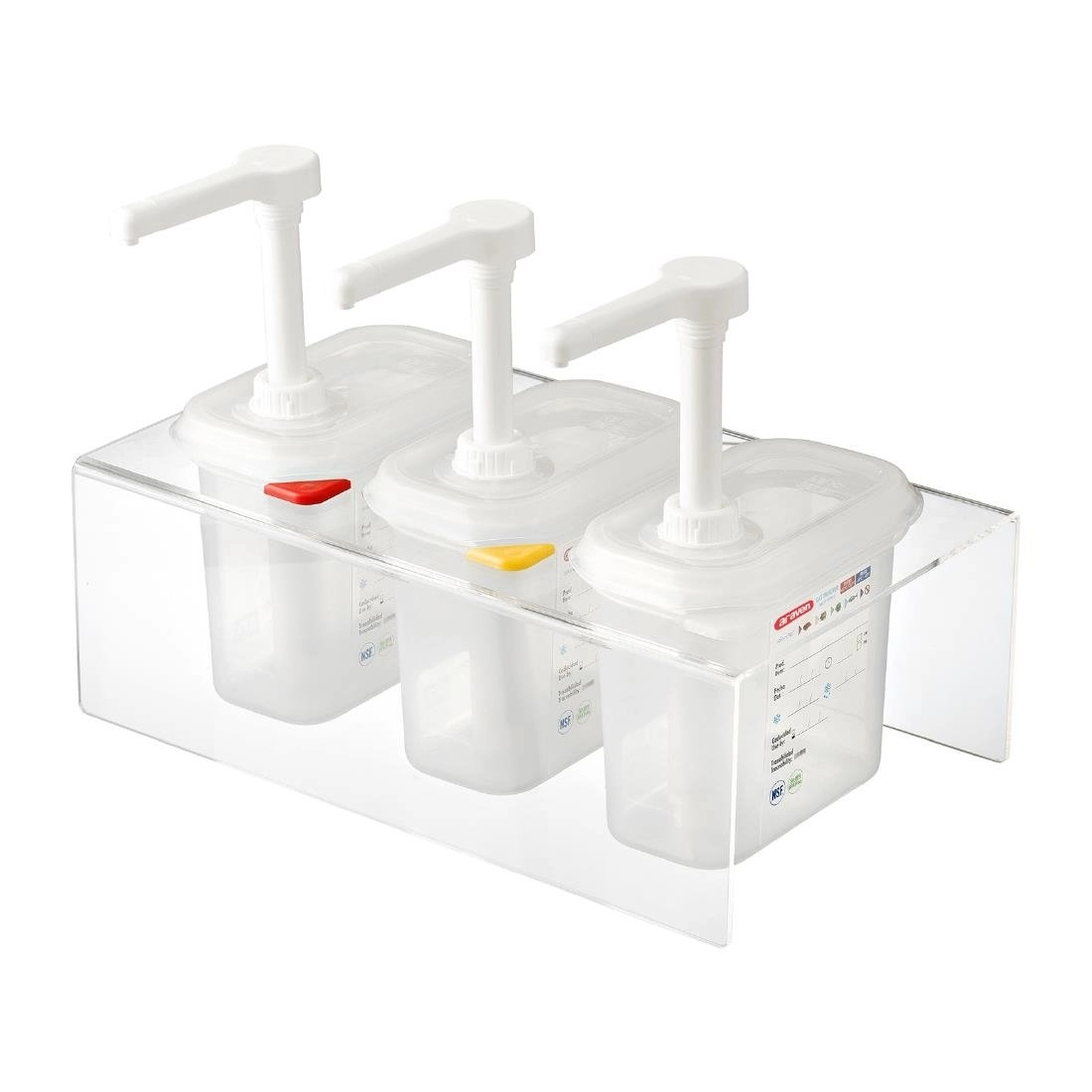 Een Araven sausdispensers GN 1/9 transparant 1,5L (3 stuks) koop je bij ShopXPress