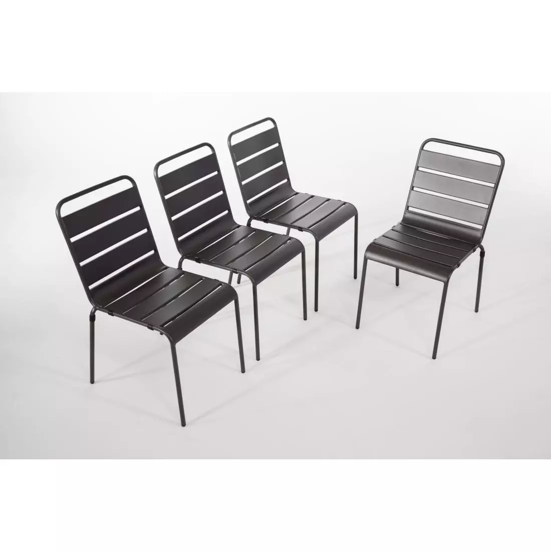 Een Bolero stalen stoelen grijs (4 stuks) koop je bij ShopXPress