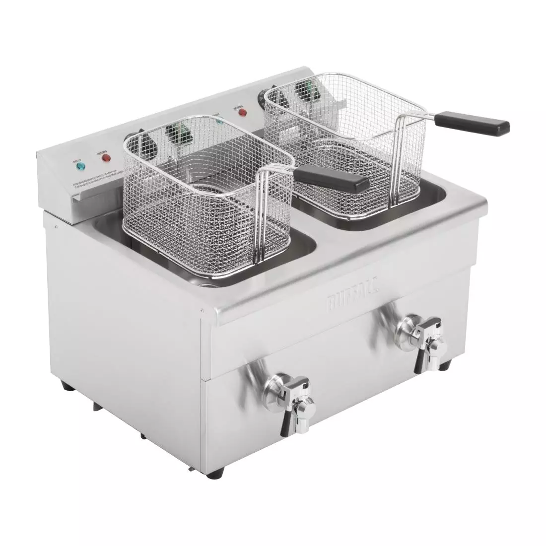 Een Buffalo dubbele inductie friteuse 2x 3000W koop je bij ShopXPress