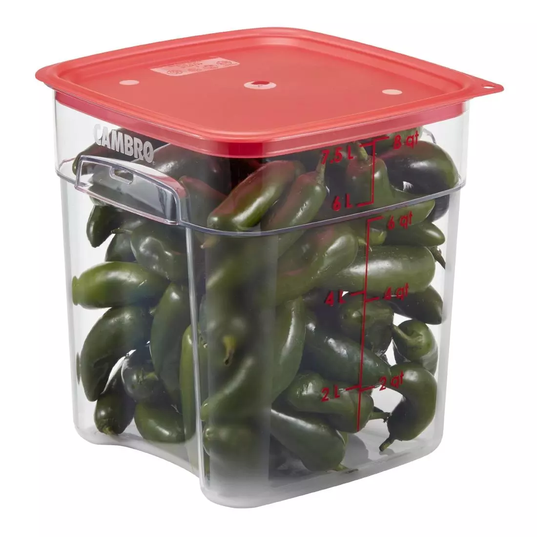 Een Cambro 7,6L FreshPro Camsquare voedselvoorraadpot koop je bij ShopXPress