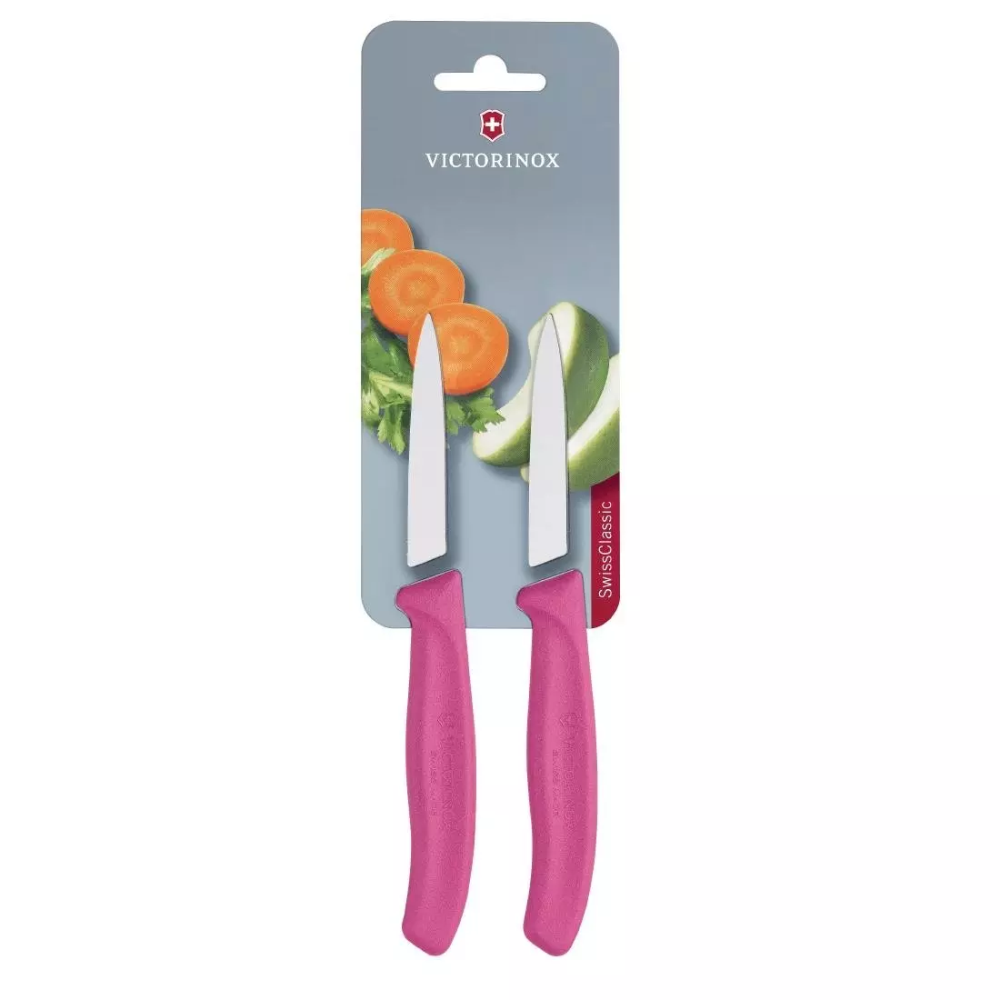 Een Victorinox Officemes met spitse punt 8 cm roze (2 stuks) koop je bij ShopXPress