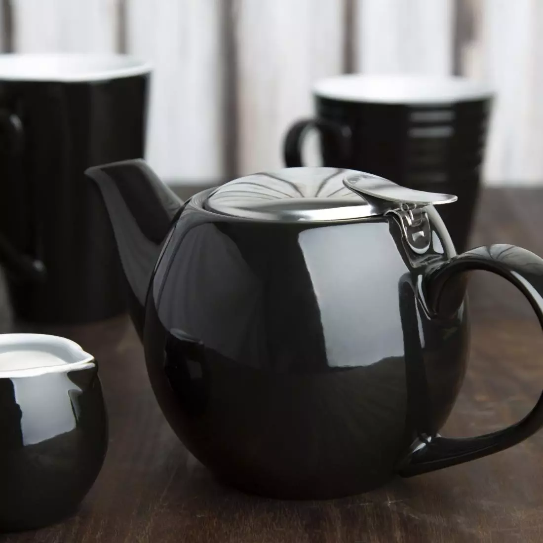 Een Olympia cafe theepot zwart koop je bij ShopXPress