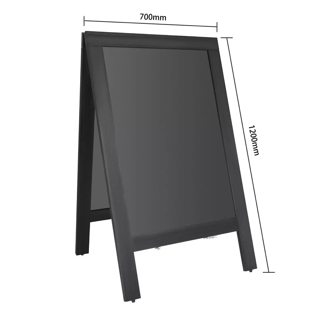 Een Olympia stoepplank zwart houten frame 700x1200mm koop je bij ShopXPress