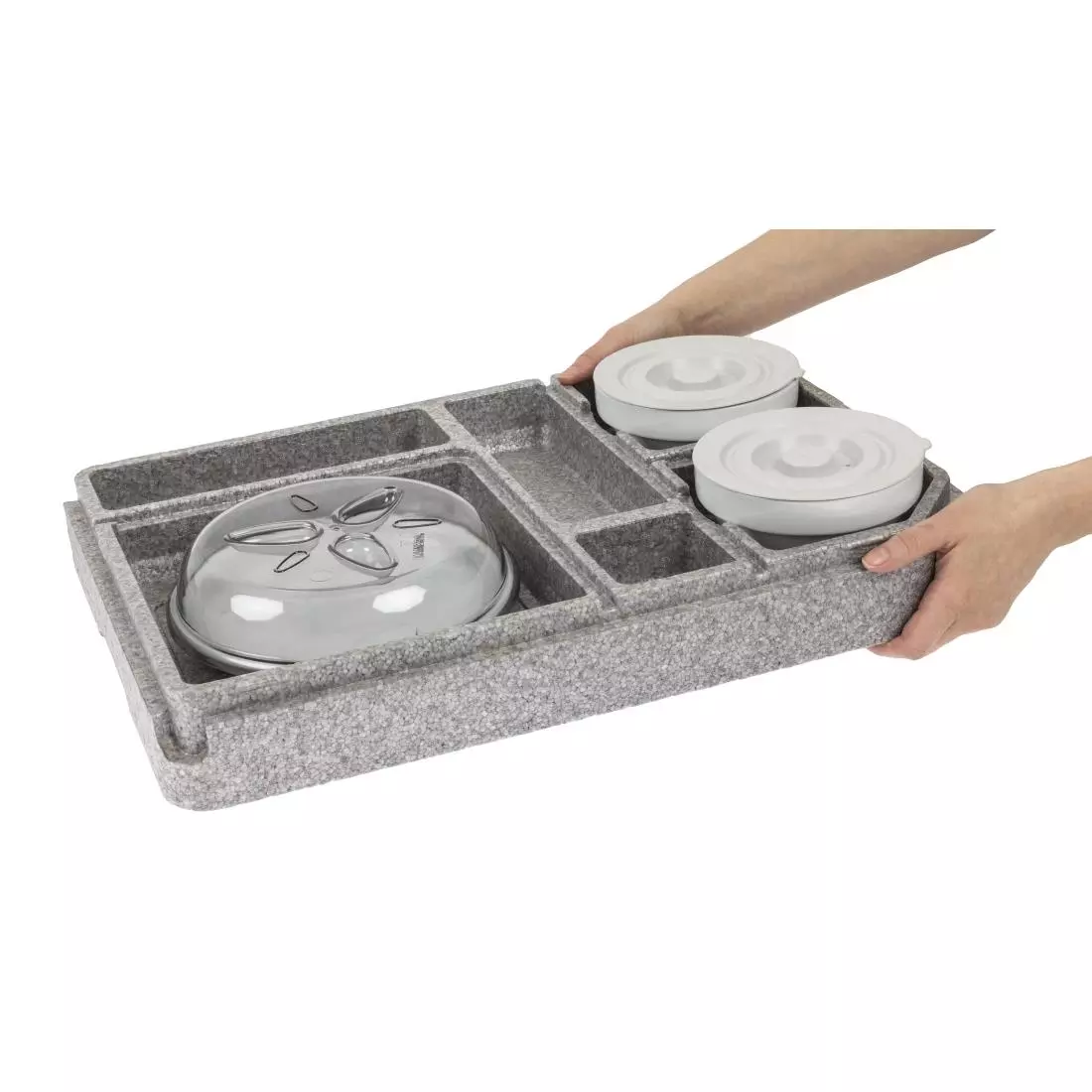 Een Cambro Tablotherm GoBox maaltijdbezorgingssysteem met servies koop je bij ShopXPress