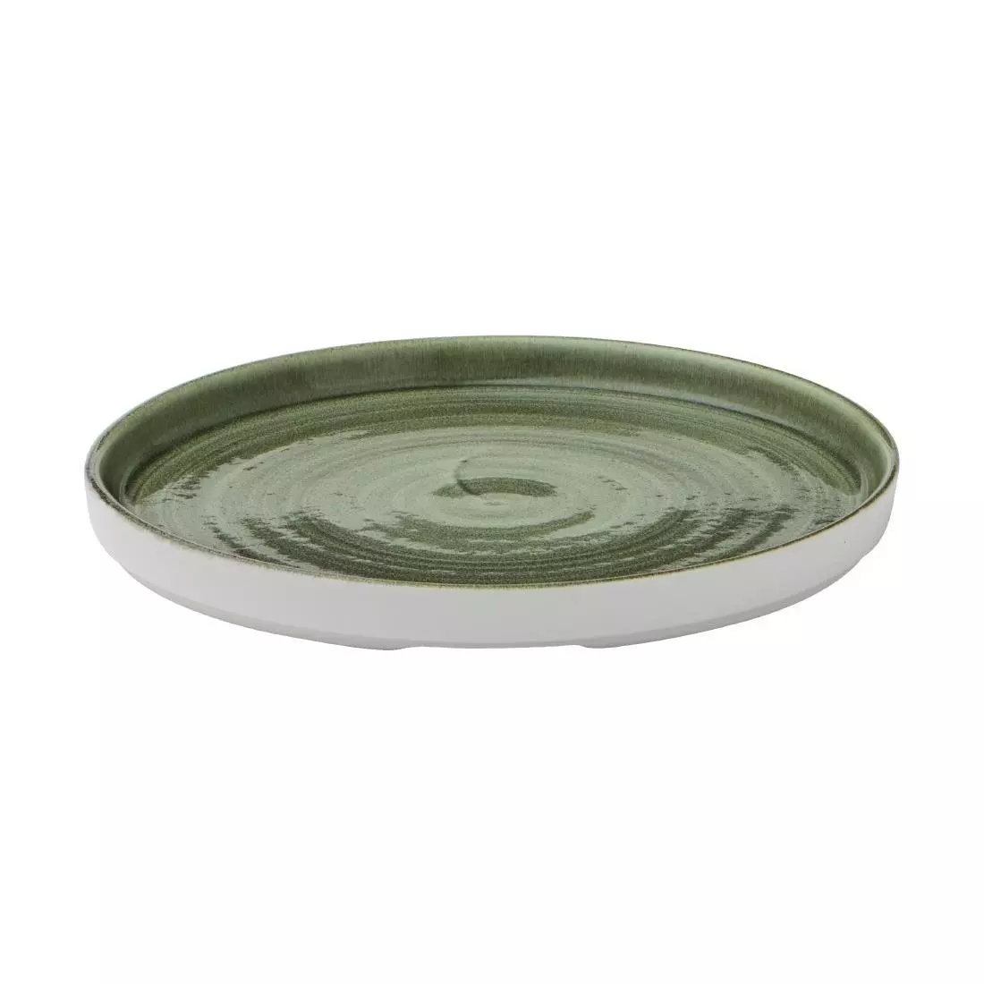 Een Churchill Stonecast Patina Burnished Green bord met opstaande rand 22 cm pak van 6 koop je bij ShopXPress