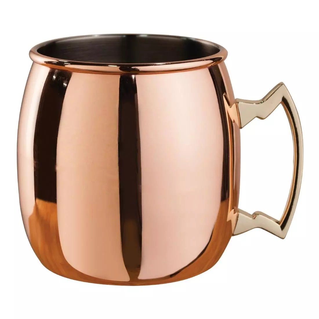 Een Beaumont Koper Gebogen Moscow Mule Mok met Messing Handvat 500ml koop je bij ShopXPress