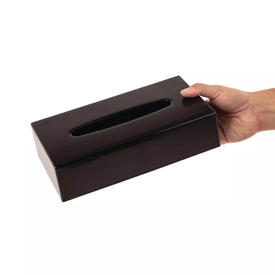 Een Zwarte rechthoekige tissue box koop je bij ShopXPress