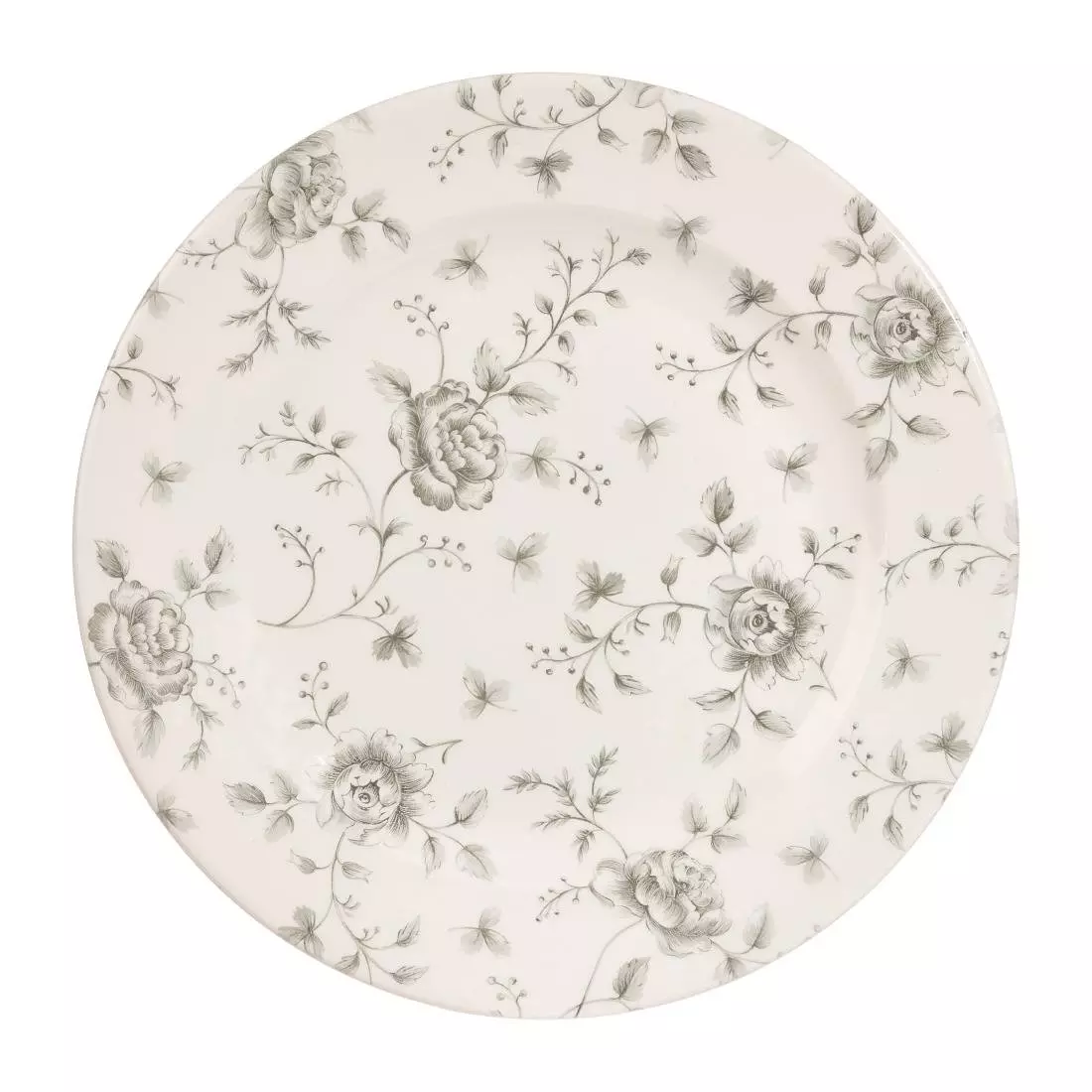 Een Churchill Rose Chintz Grey bord 27.6 cm pak van 6 koop je bij ShopXPress