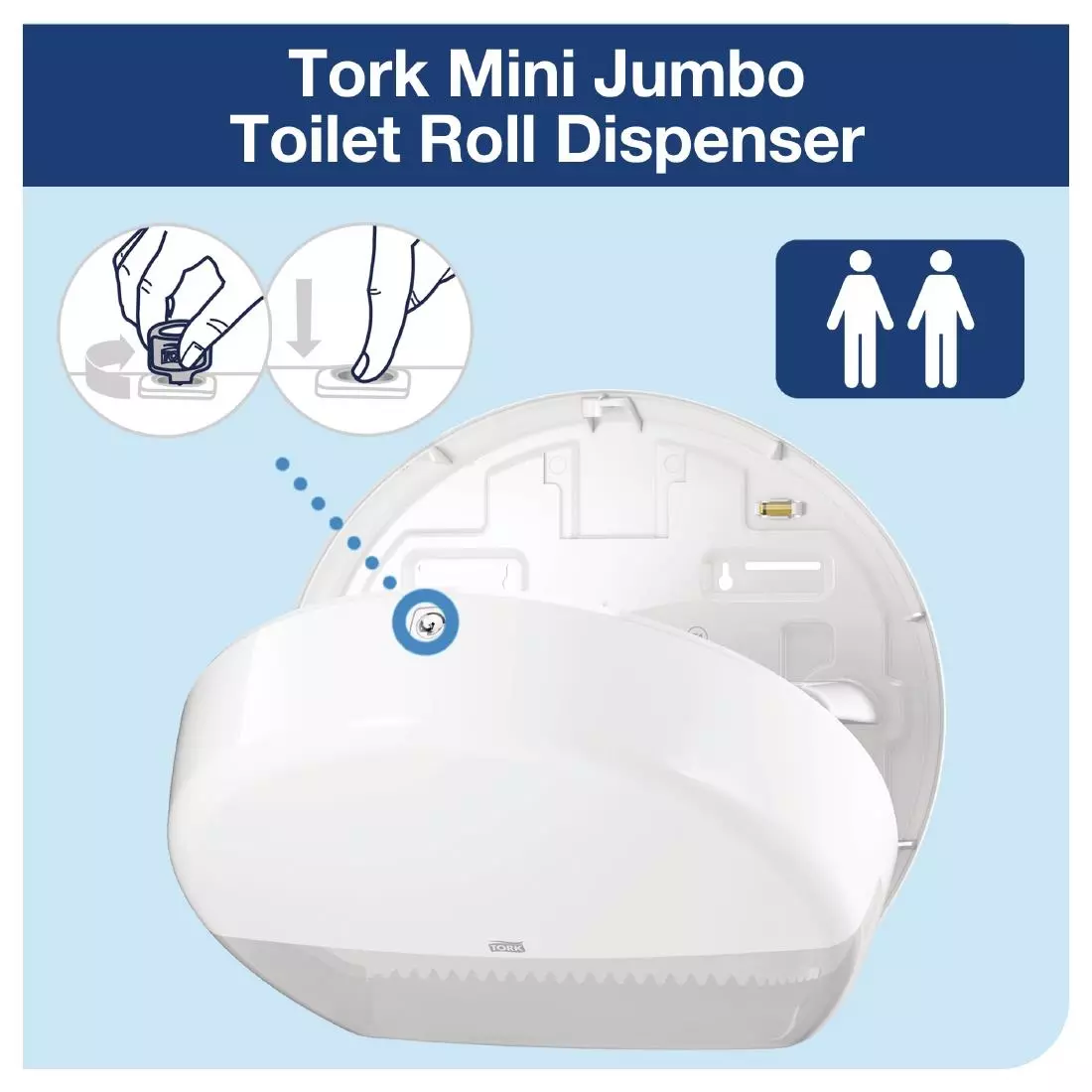 Een Tork Mini Jumbo toiletroldispenser wit koop je bij ShopXPress