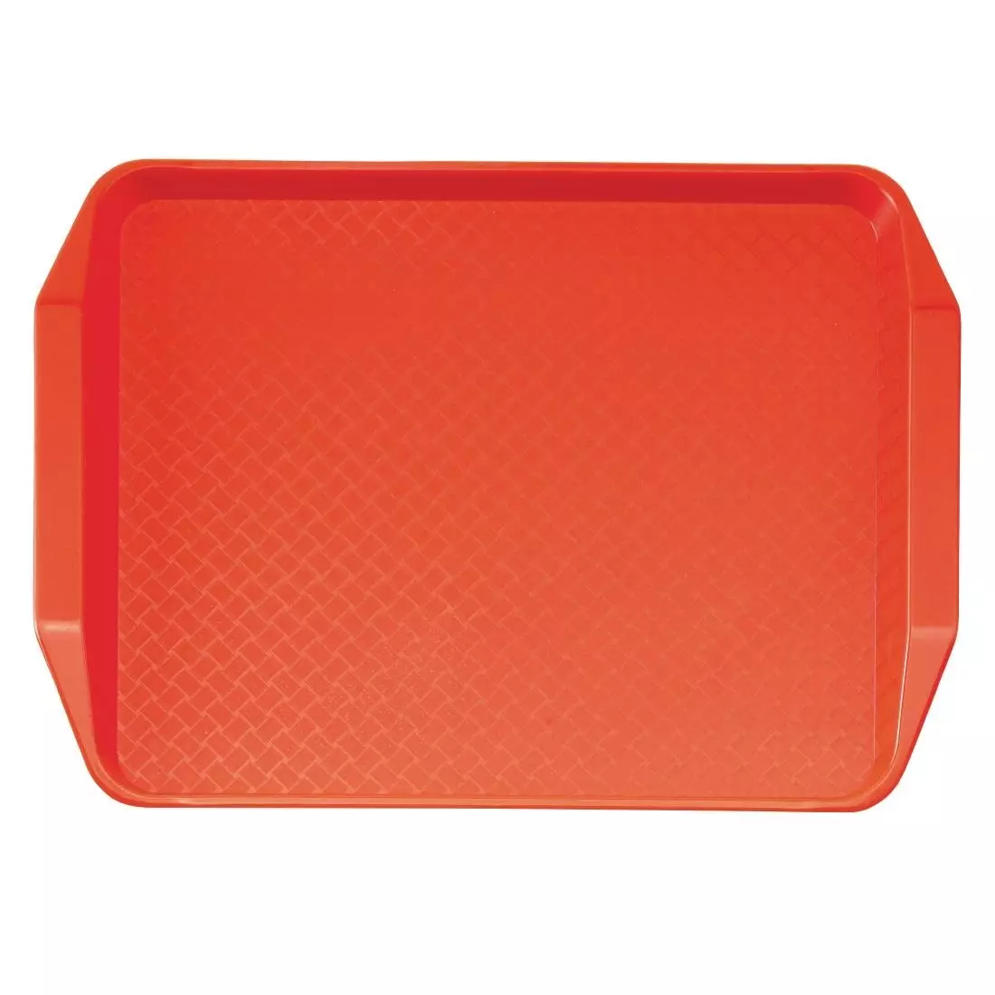 Een Cambro polypropyleen fastfood dienblad met handvatten rood 43x30cm koop je bij ShopXPress