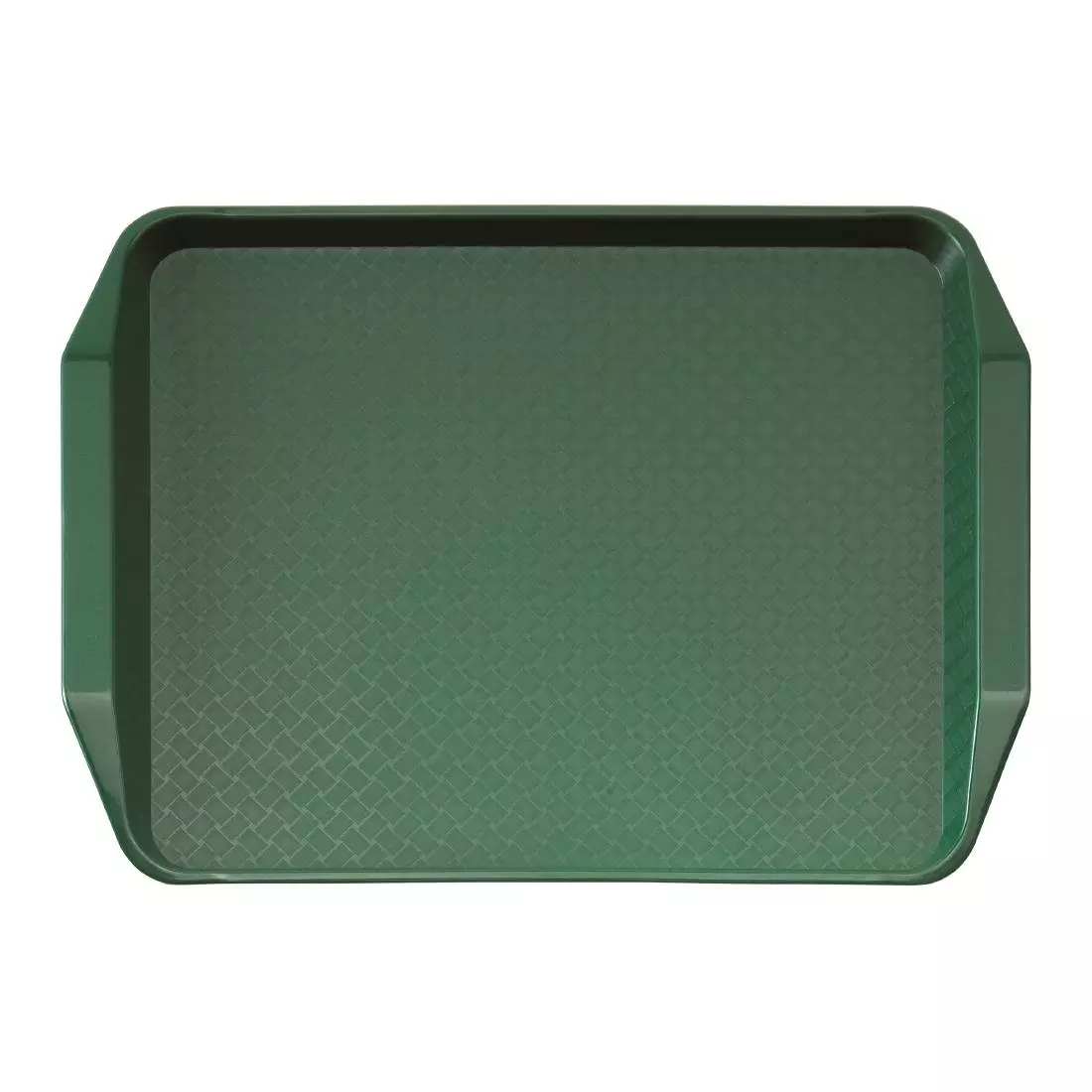 Een Cambro polypropyleen fastfood dienblad met handvatten groen 43x30cm koop je bij ShopXPress